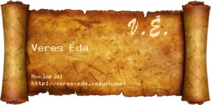 Veres Éda névjegykártya